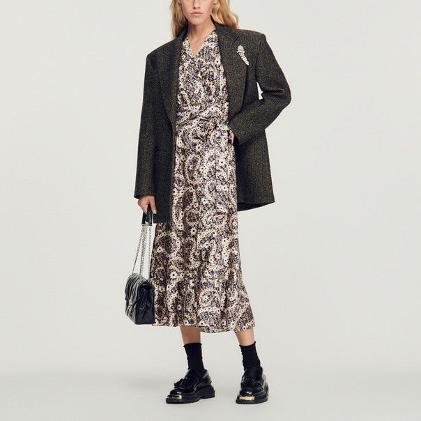 Robe longue à imprimé cachemire Sandro seconde main