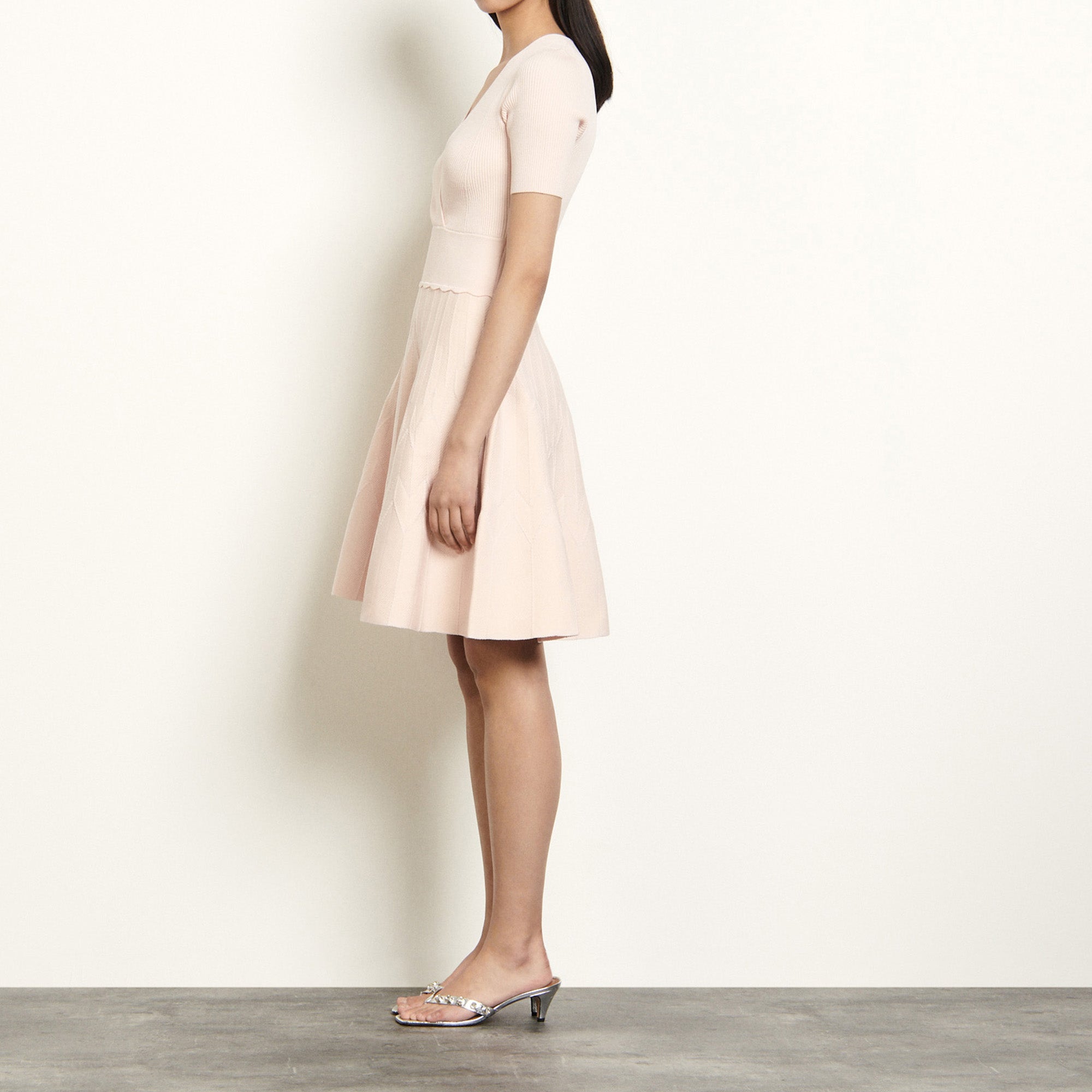 Robe courte en Maille reliéfée Sandro seconde main