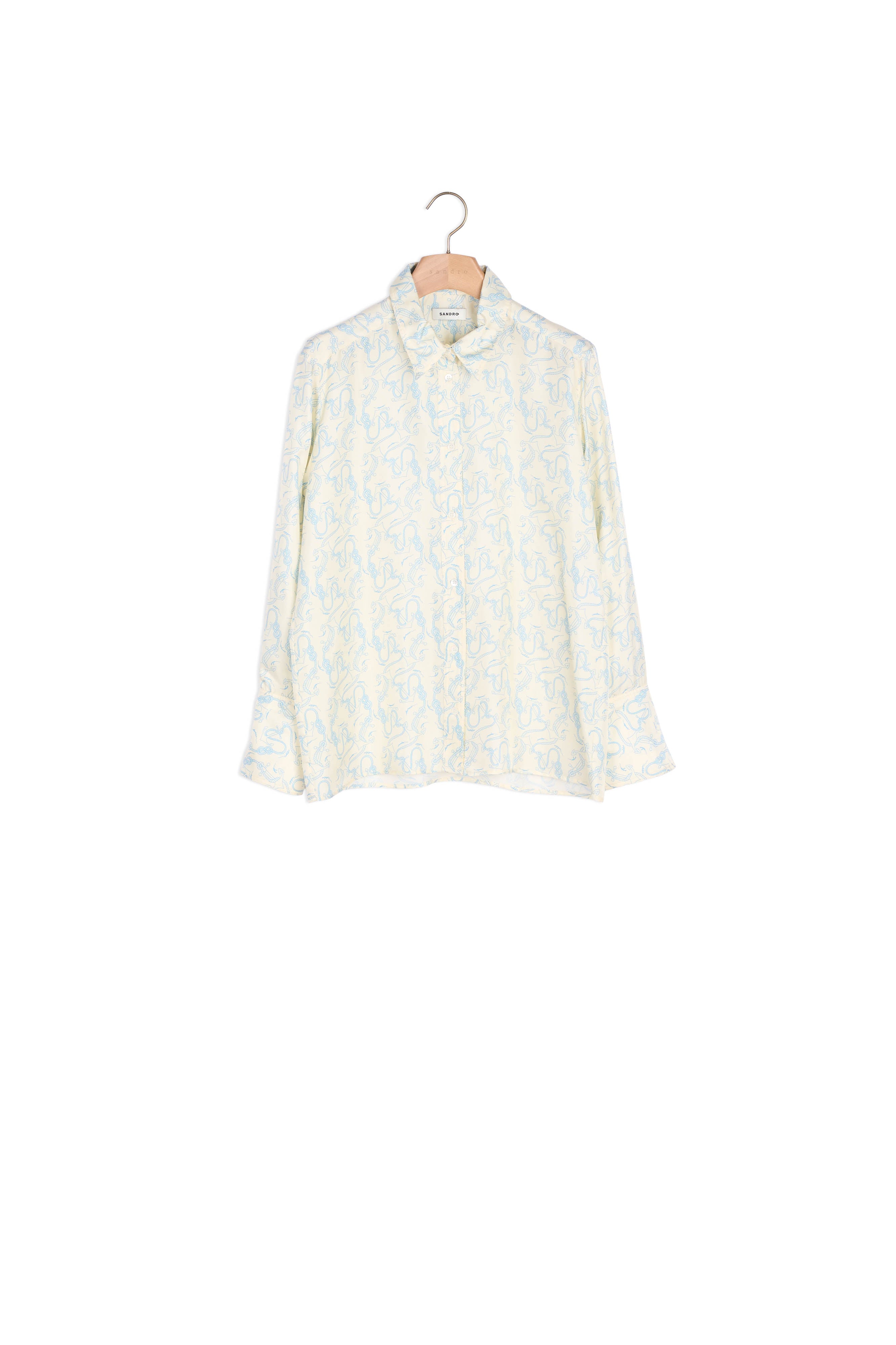 Chemise fluide en soie imprimée Sandro seconde main