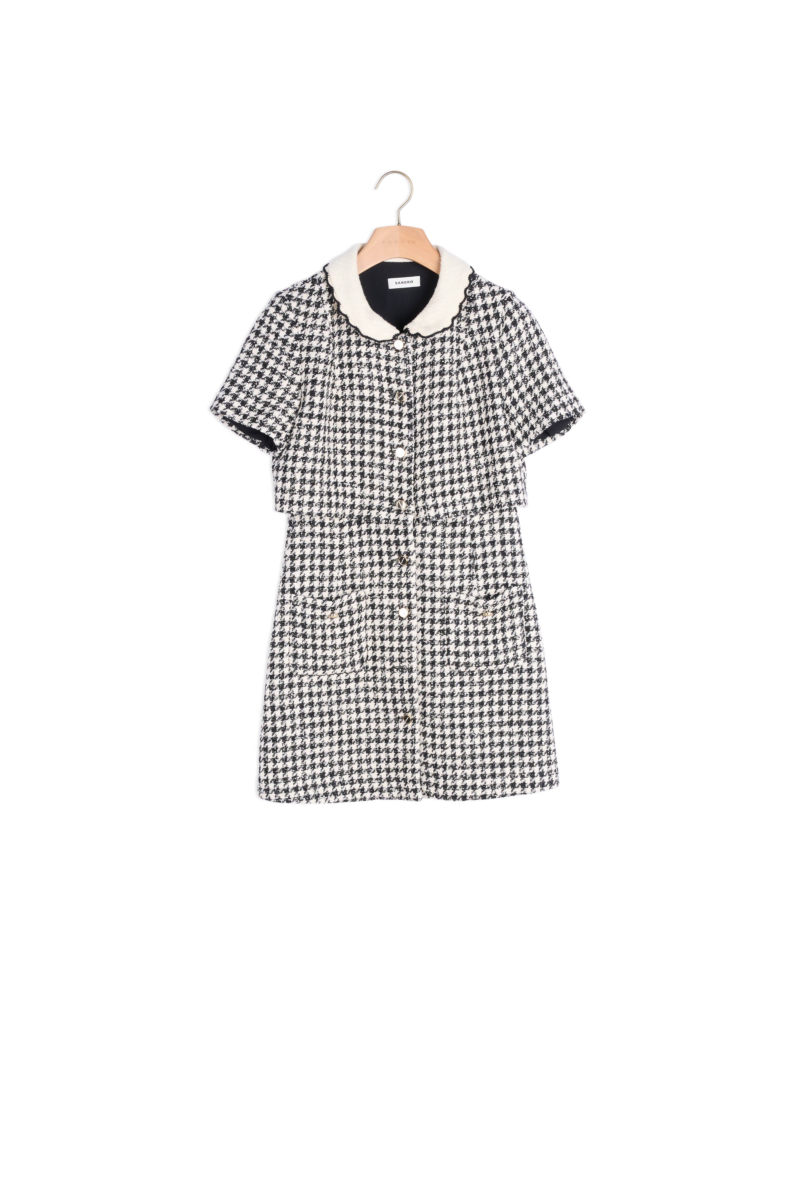 Robe trompe l'œil en tweed Sandro seconde main