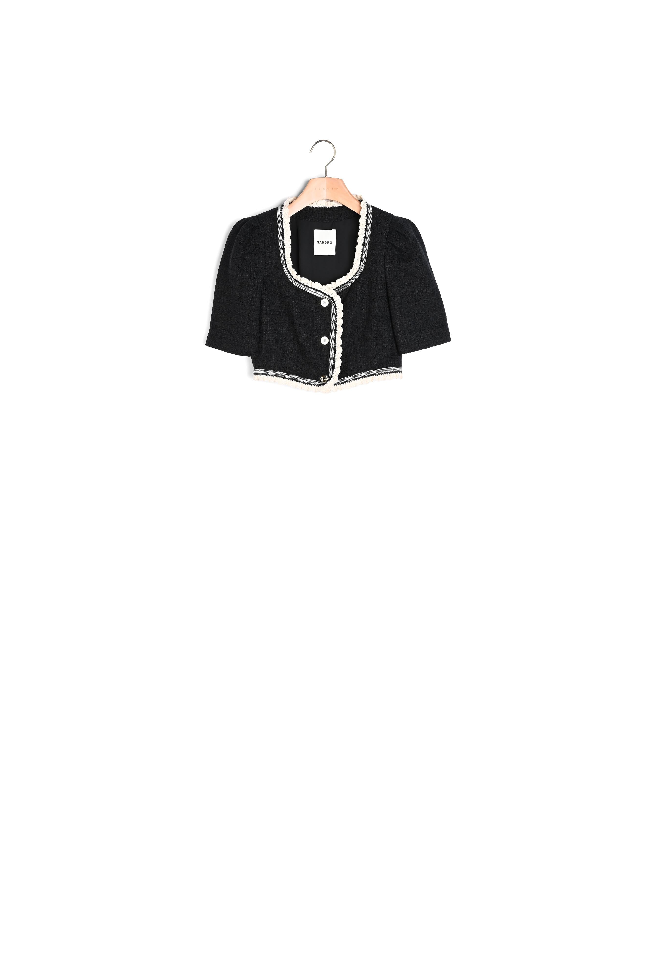 Top court en tweed Sandro seconde main