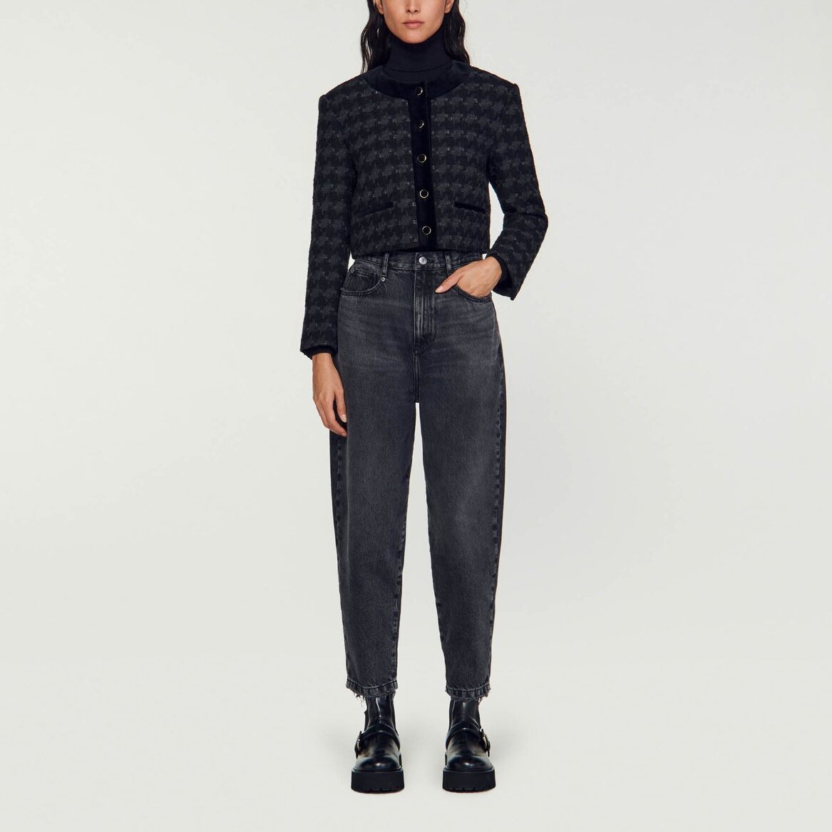 Veste courte en tweed Sandro seconde main