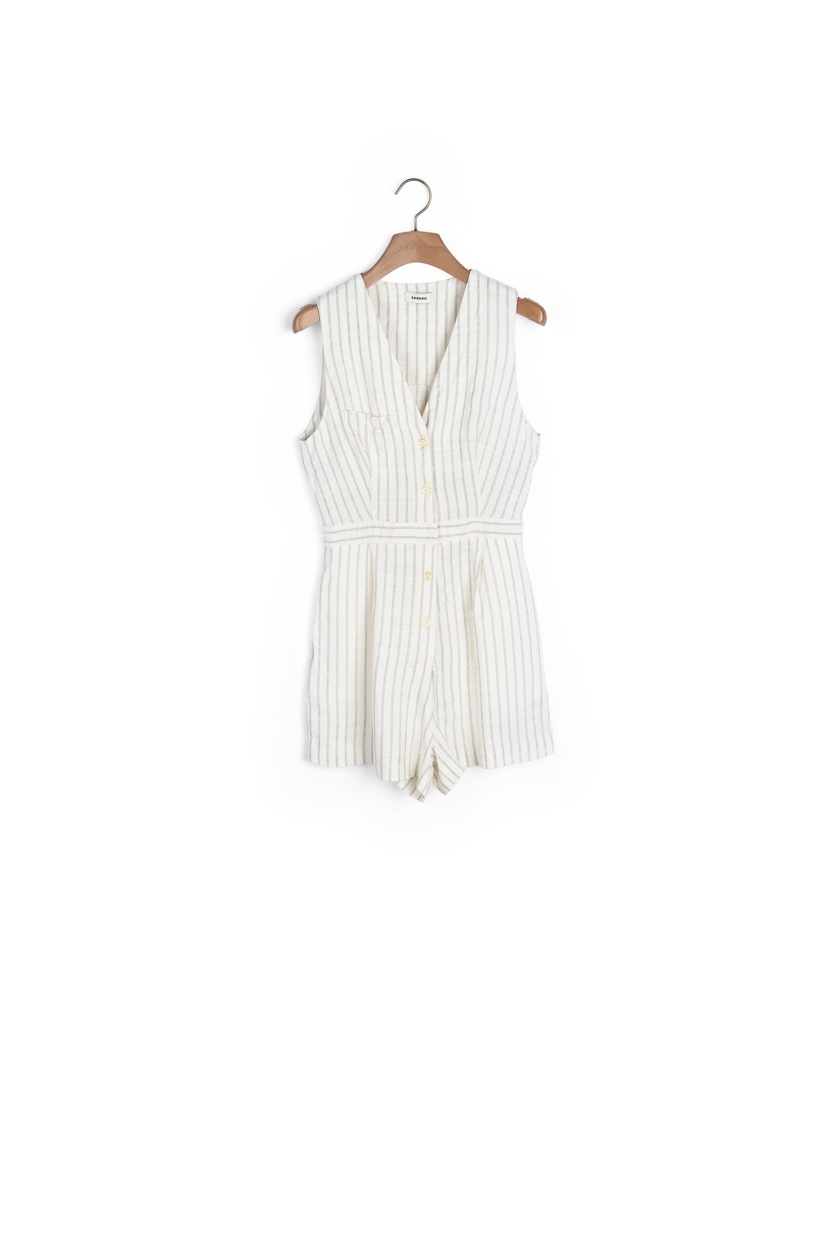 COMBINAISON Ecru/Noir Sandro seconde main