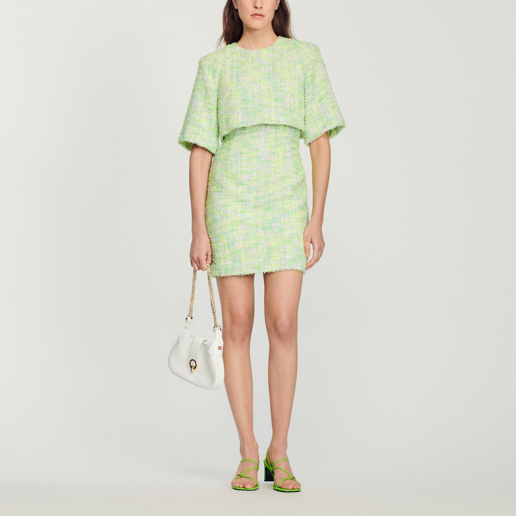 Robe courte en tweed Sandro seconde main