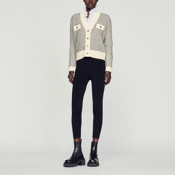 Cardigan en Maille à rayures Sandro seconde main