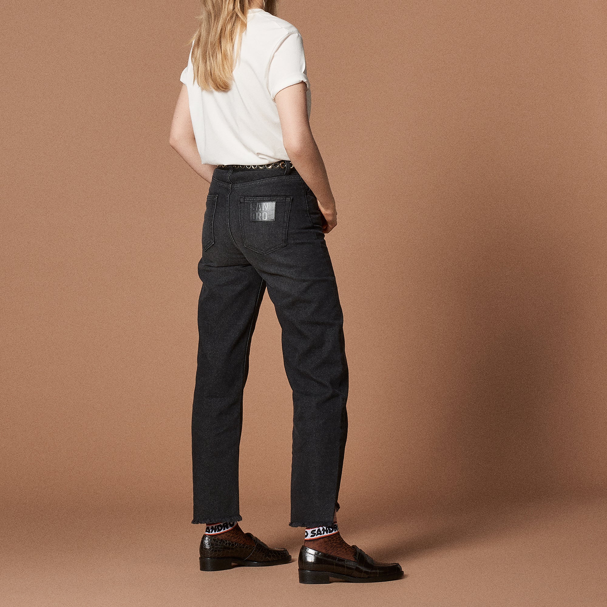 Jean taille haute coupe droite Sandro seconde main