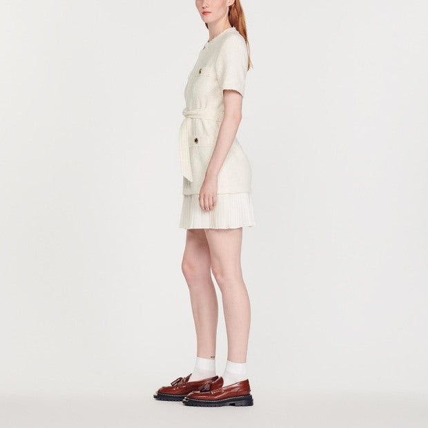 Robe Manteau en lainage effet tweed Sandro seconde main