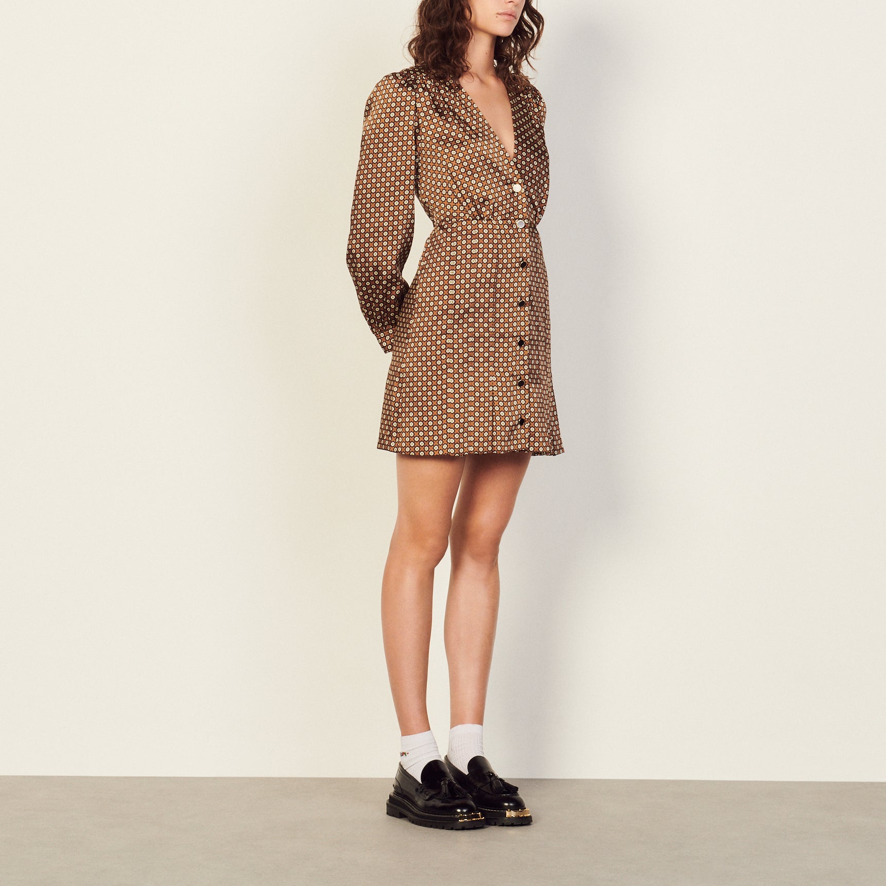 Robe Marron / Noir Sandro seconde main