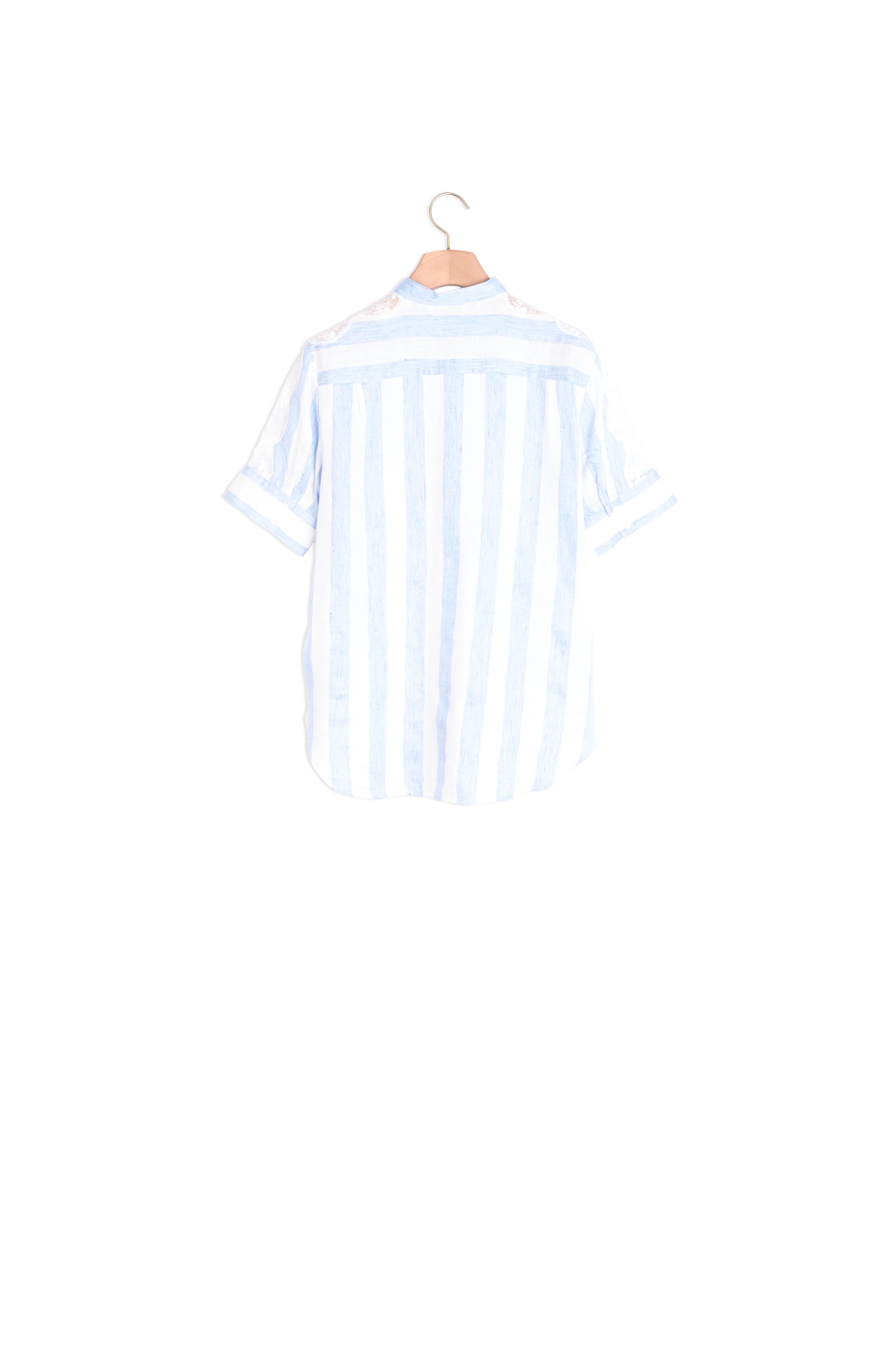 Chemise rayée en lin Sandro seconde main