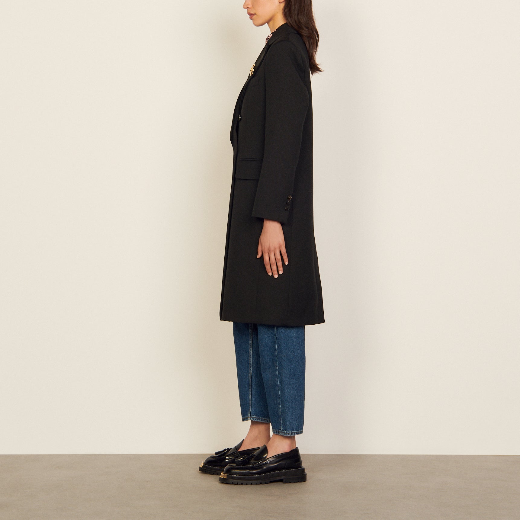 Outerwear Noir Sandro seconde main