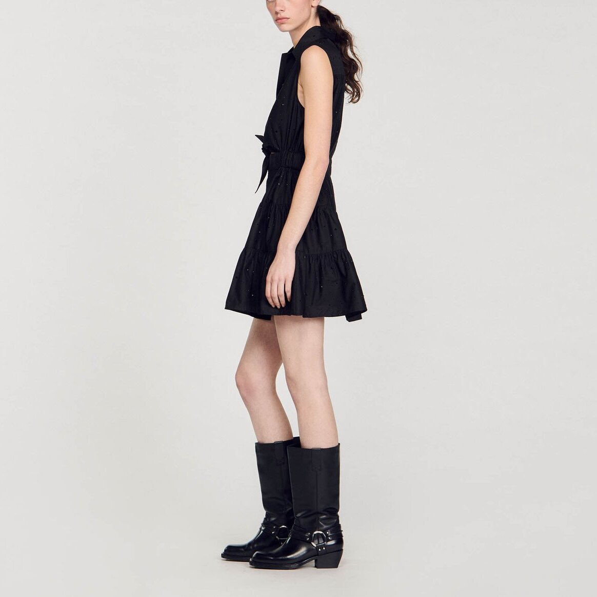 Robe courte drapée et strassée Sandro seconde main