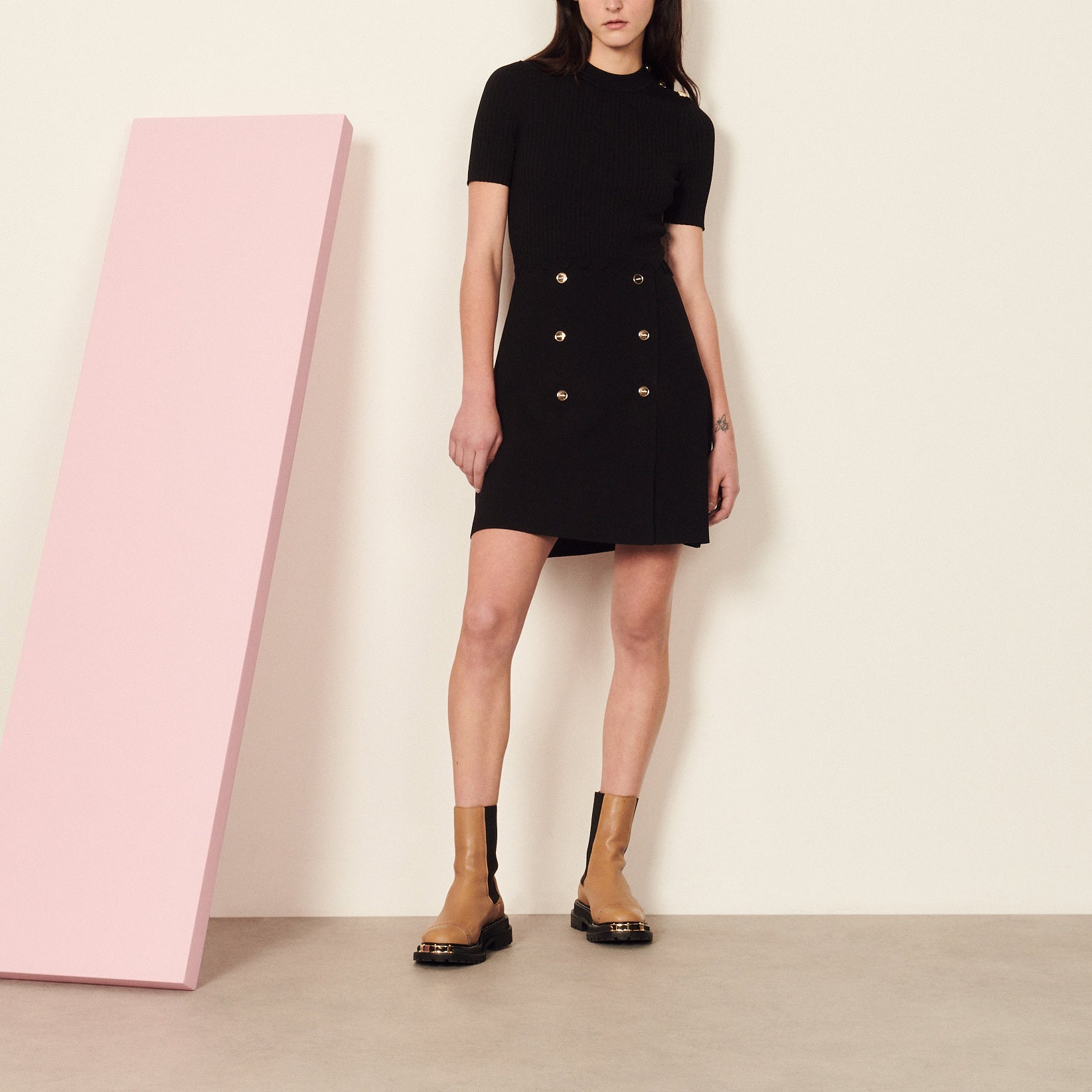 Robe courte en Maille Sandro seconde main