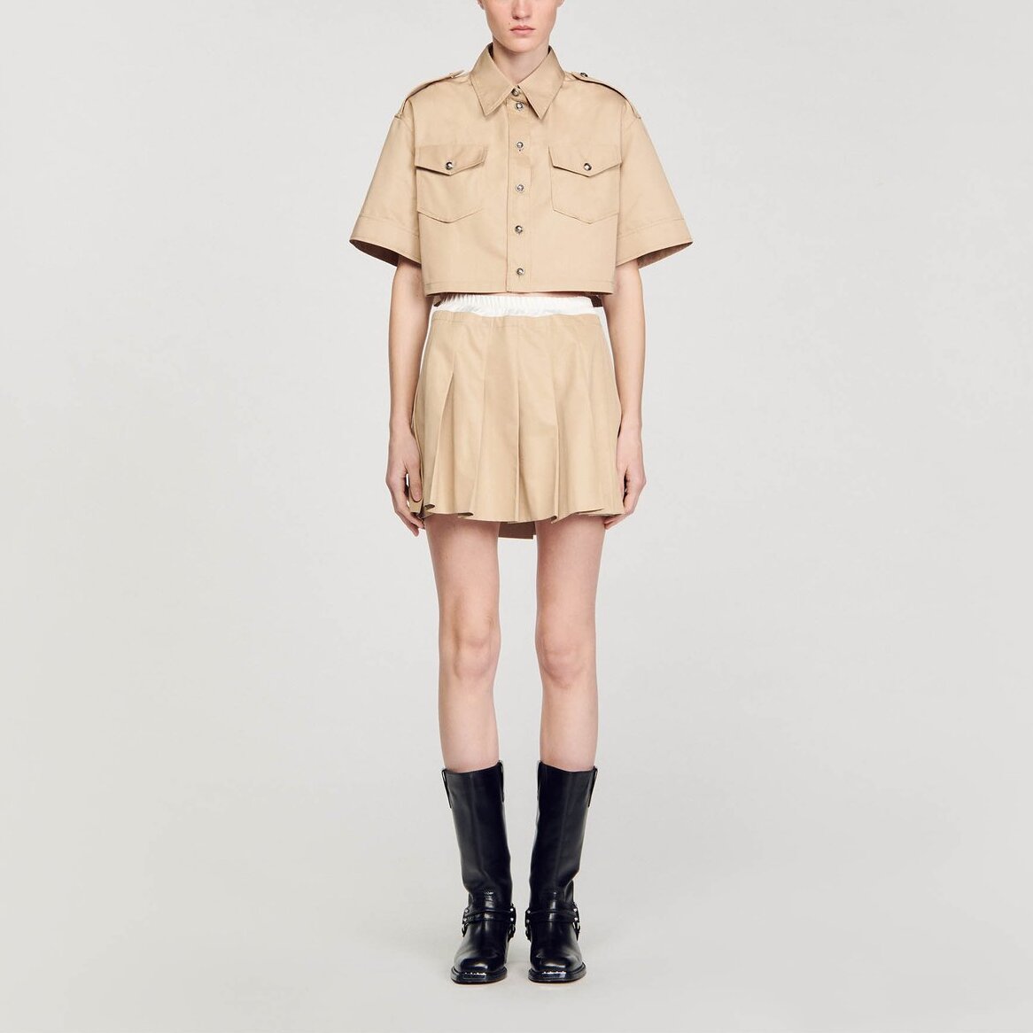 Chemise courte officier Sandro seconde main