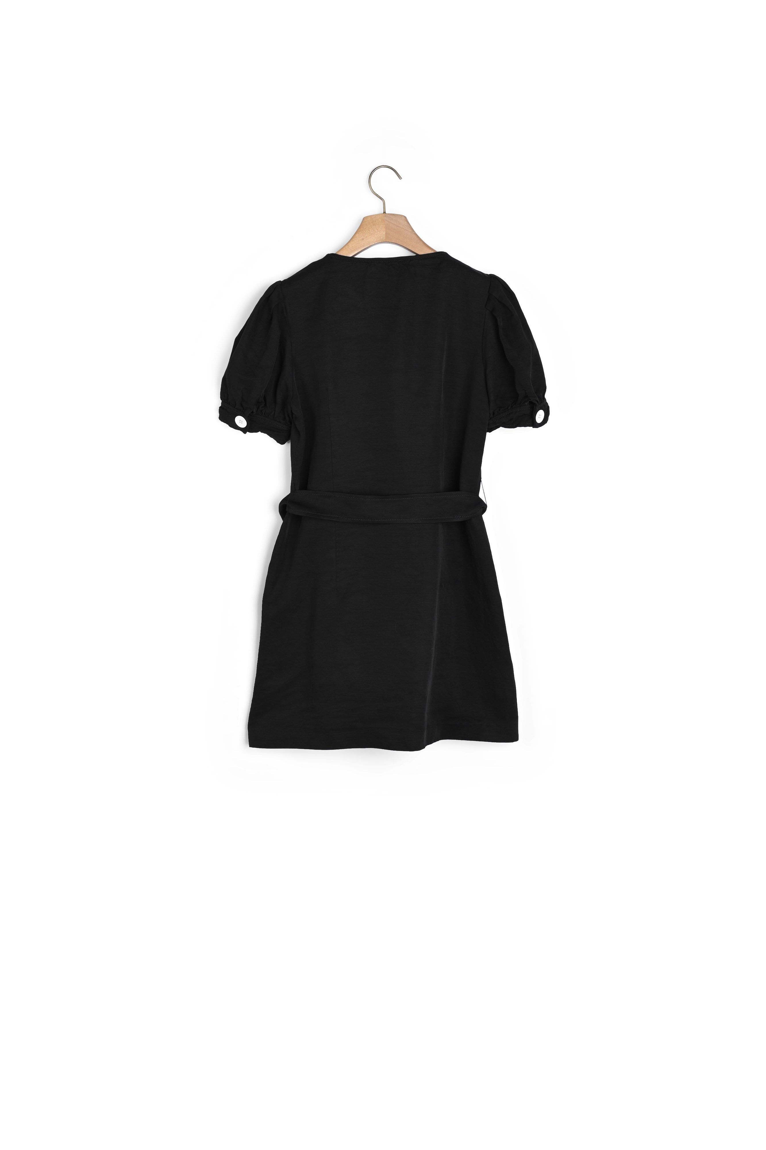 Robe courte en lin mélangé à nouer Sandro seconde main