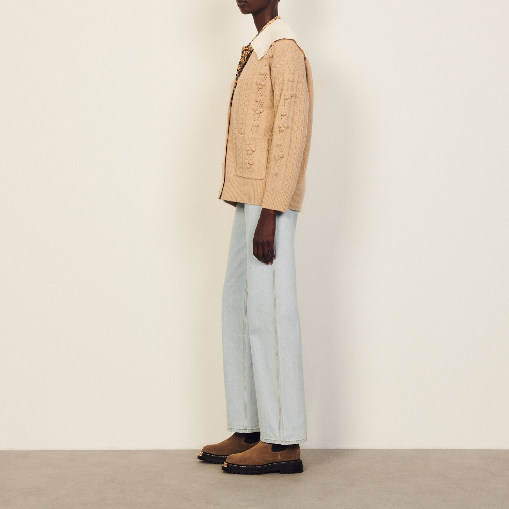 Cardi coat en Maille fantaisie Sandro seconde main