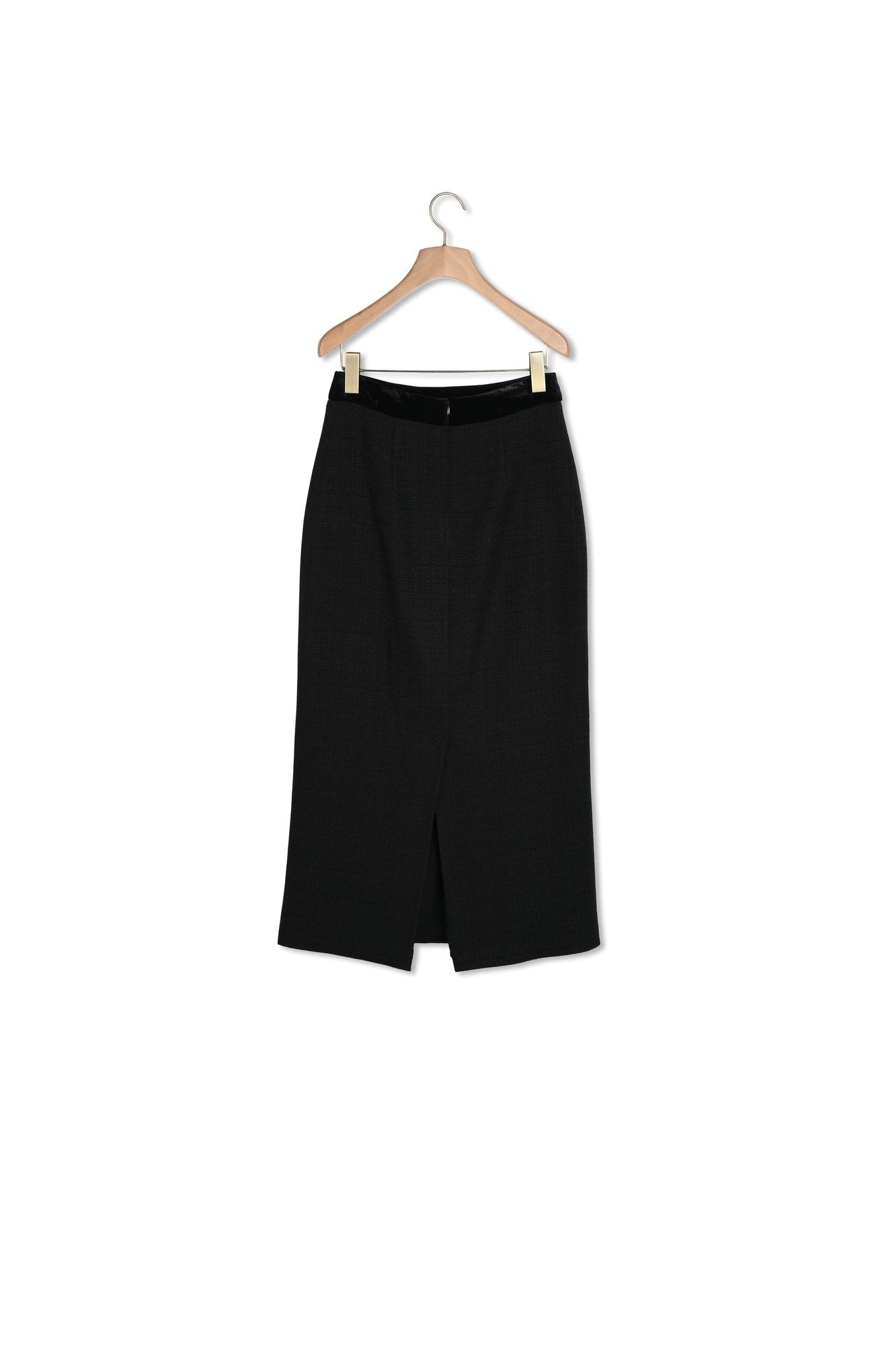 Jupe longue en tweed et velours Sandro seconde main