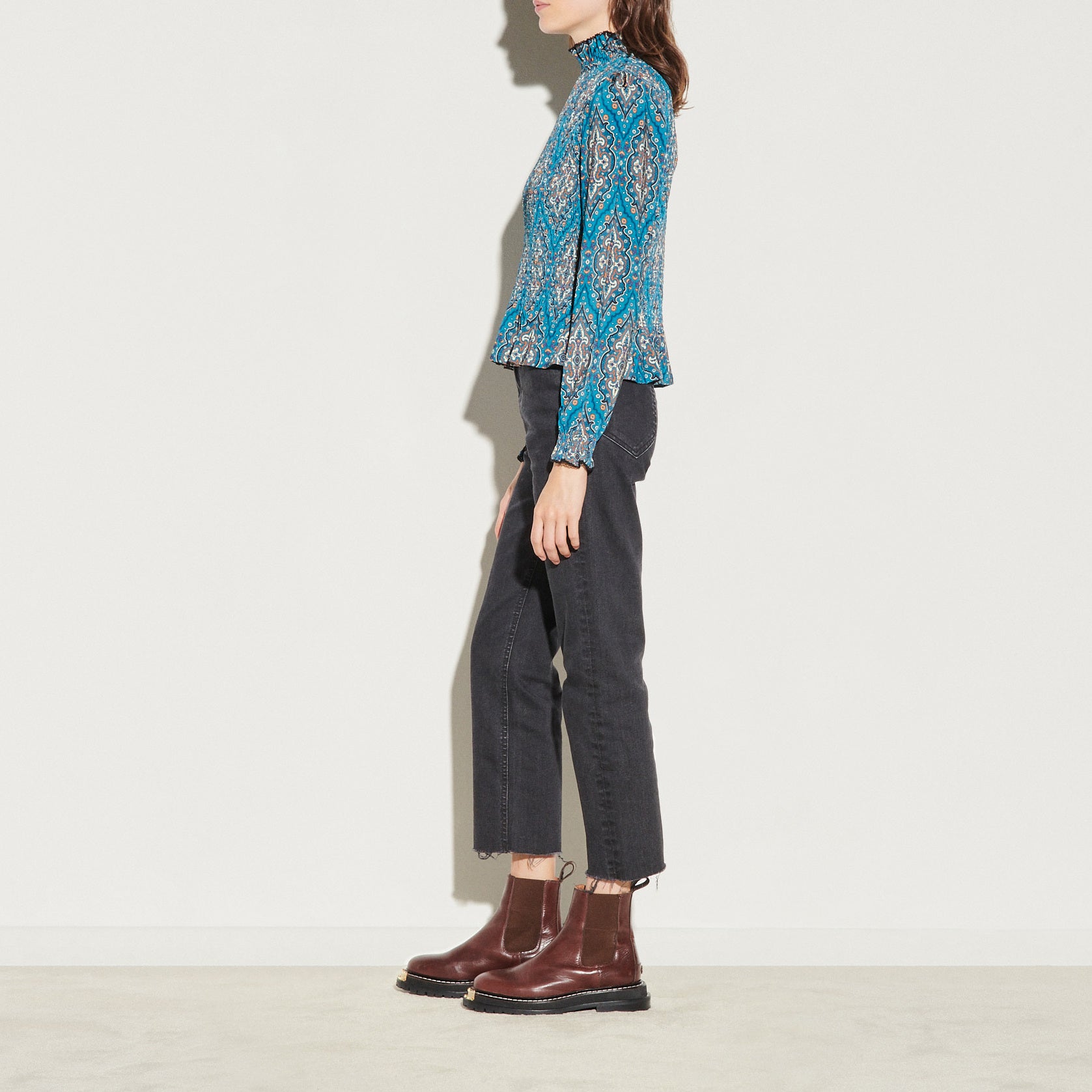 T-shirt imprimé smocké Sandro seconde main