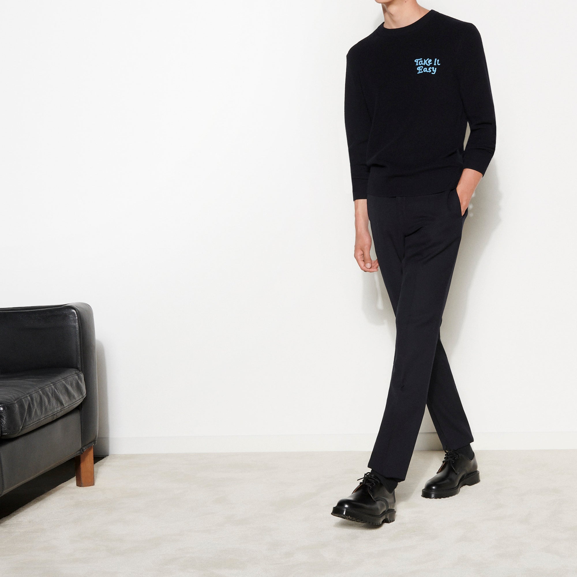 Pull en laine avec broderie Sandro seconde main