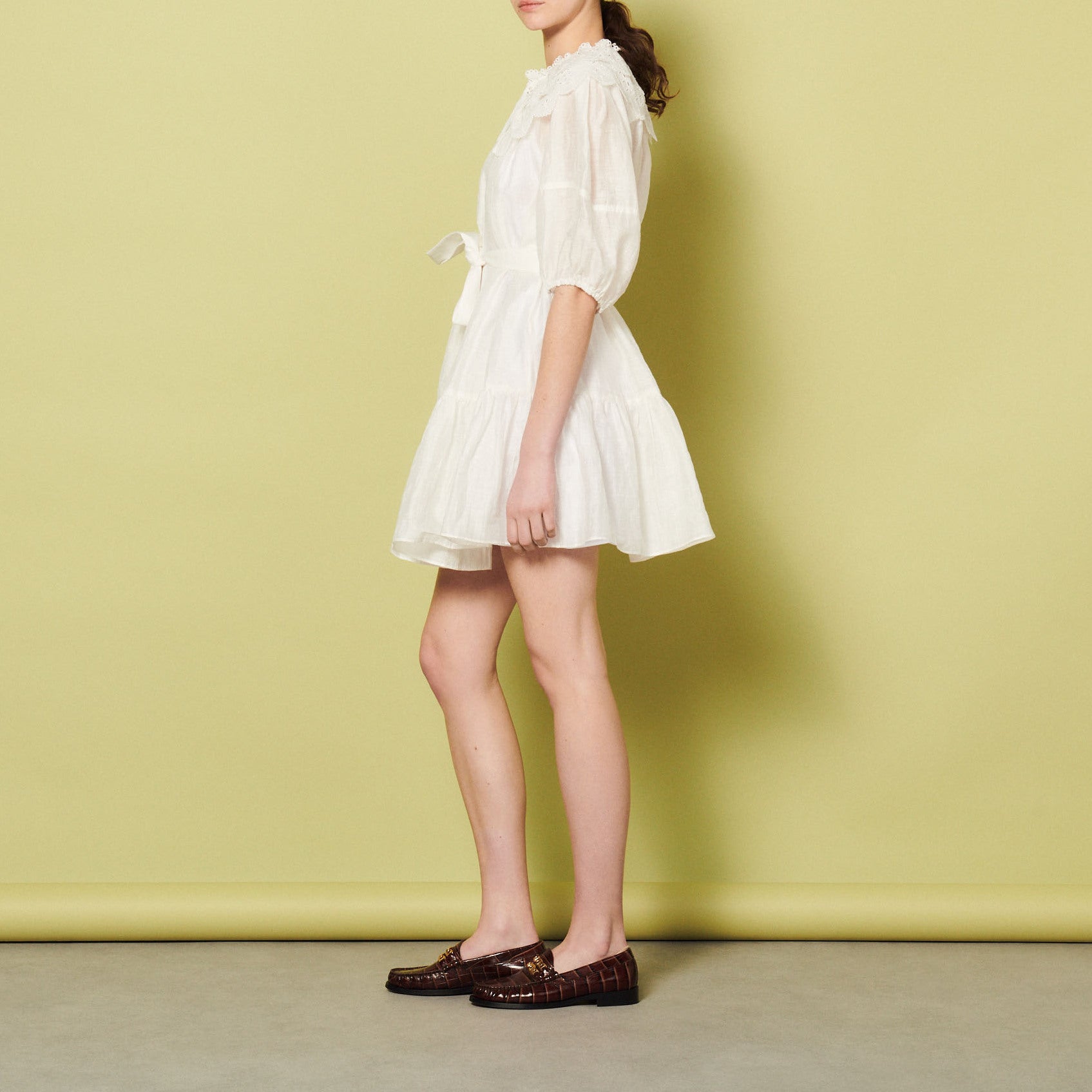 Robe courte en lin Sandro seconde main