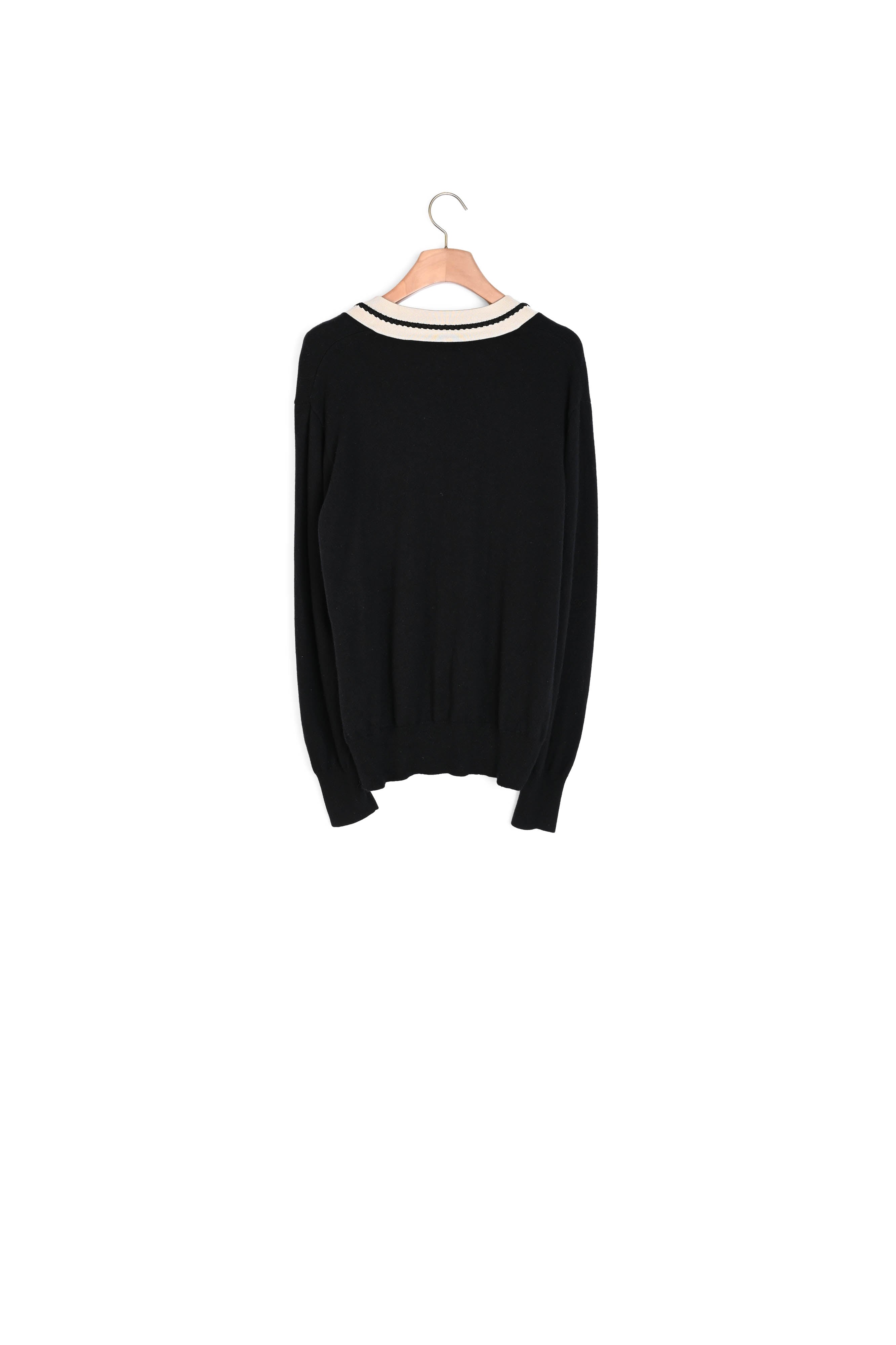 Pull au col V contrasté Sandro seconde main