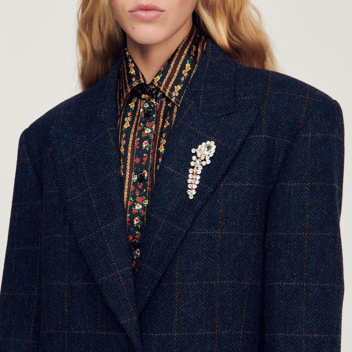 Veste de tailleur à carreaux Sandro seconde main