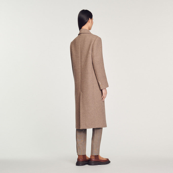 Manteau long en laine mélangée Sandro seconde main