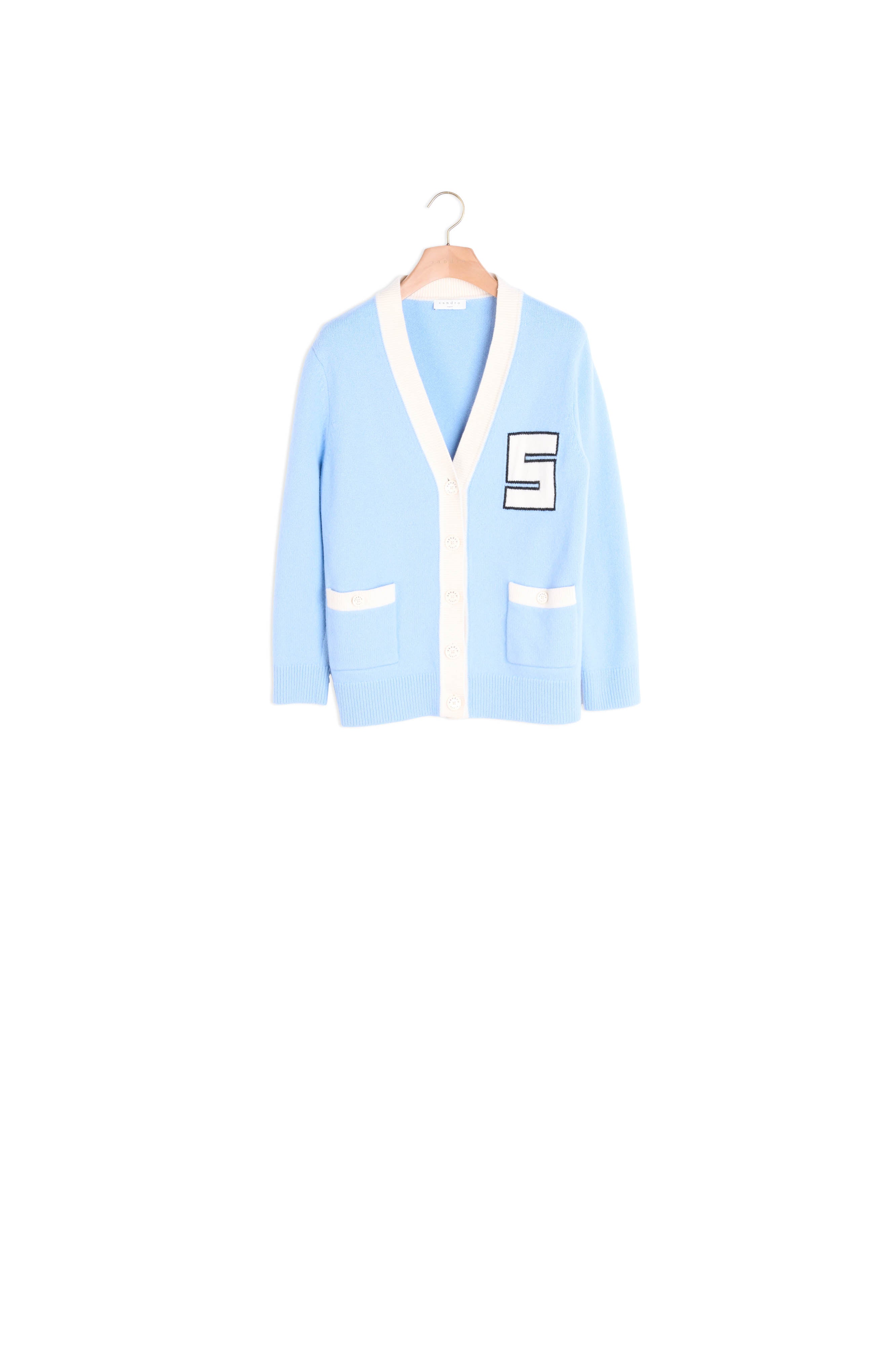 Cardigan en laine esprit collège Sandro seconde main