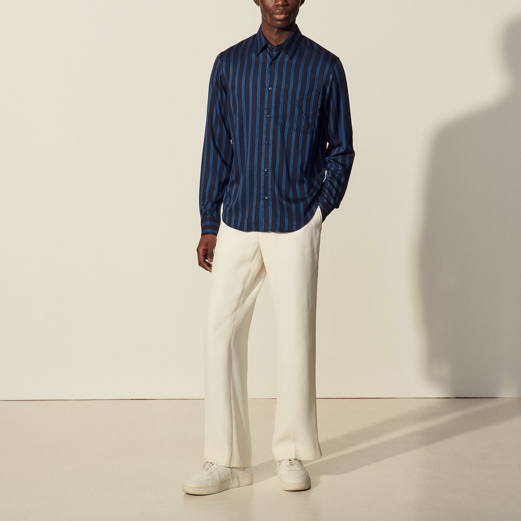 Chemise fluide à rayures tissées Sandro seconde main