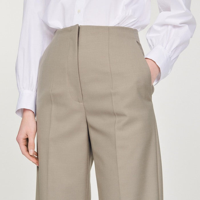 Pantalon de tailleur taille haute Sandro seconde main