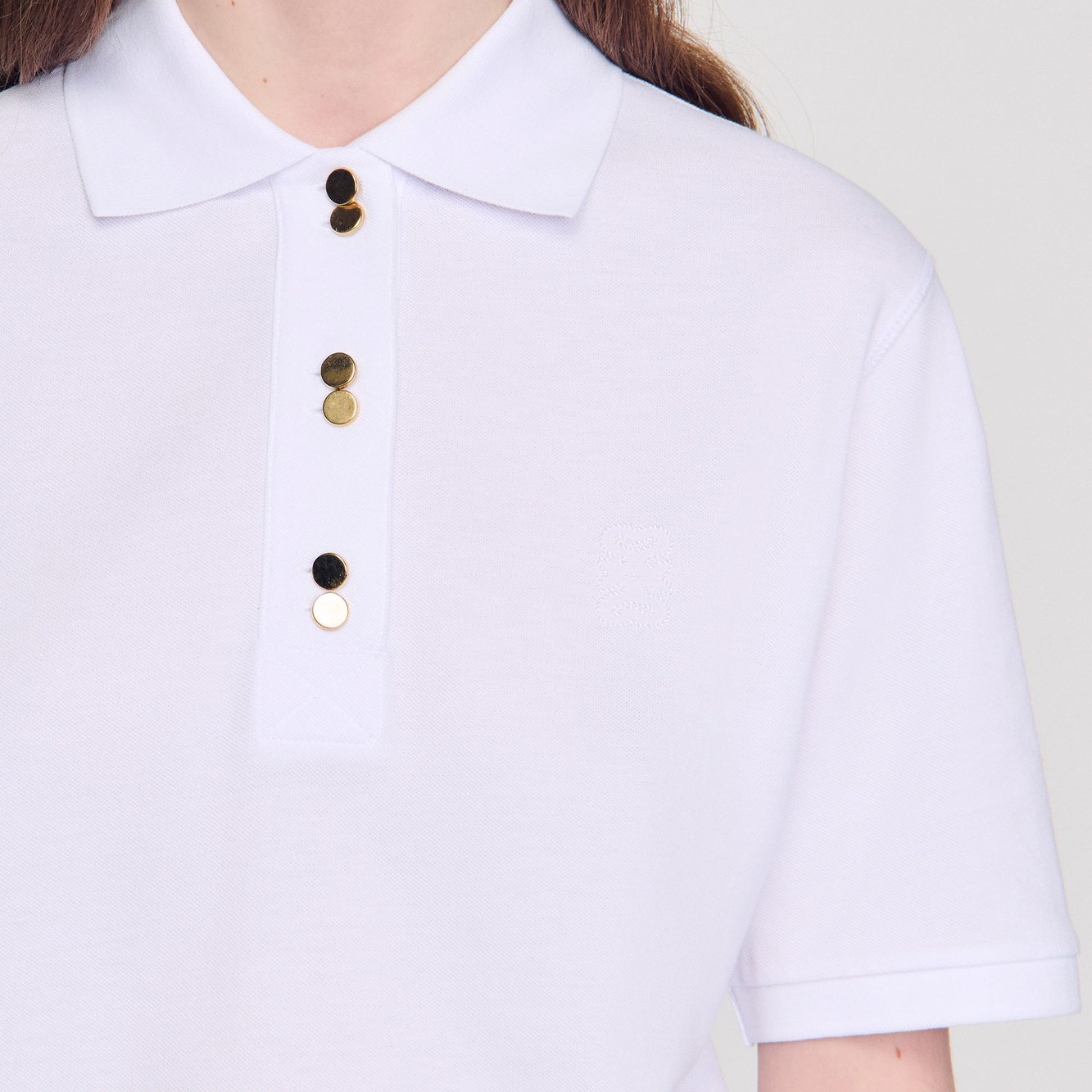 T-shirt en coton à brodé Sandro seconde main