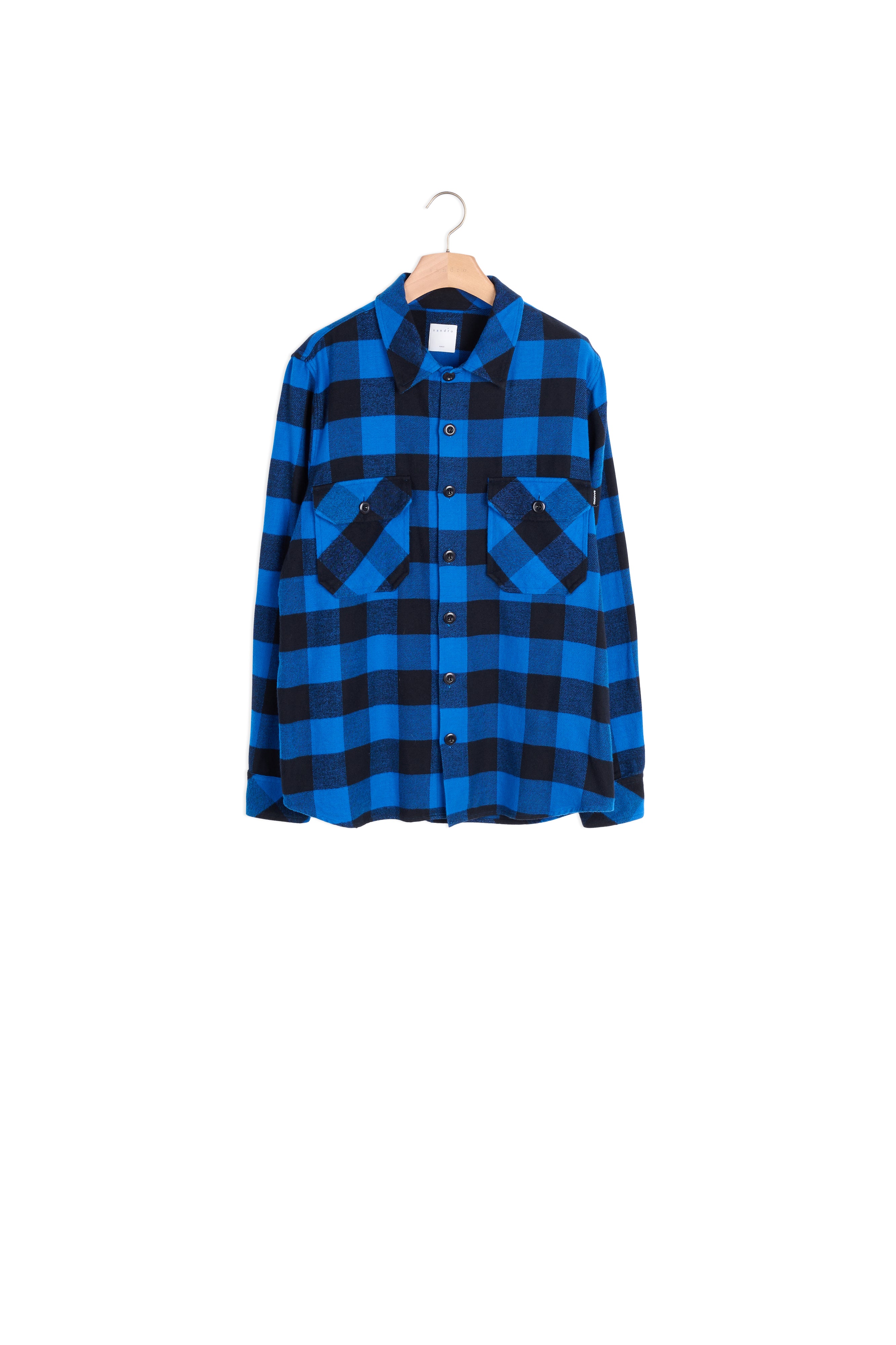 Chemise à carreaux en coton Sandro seconde main