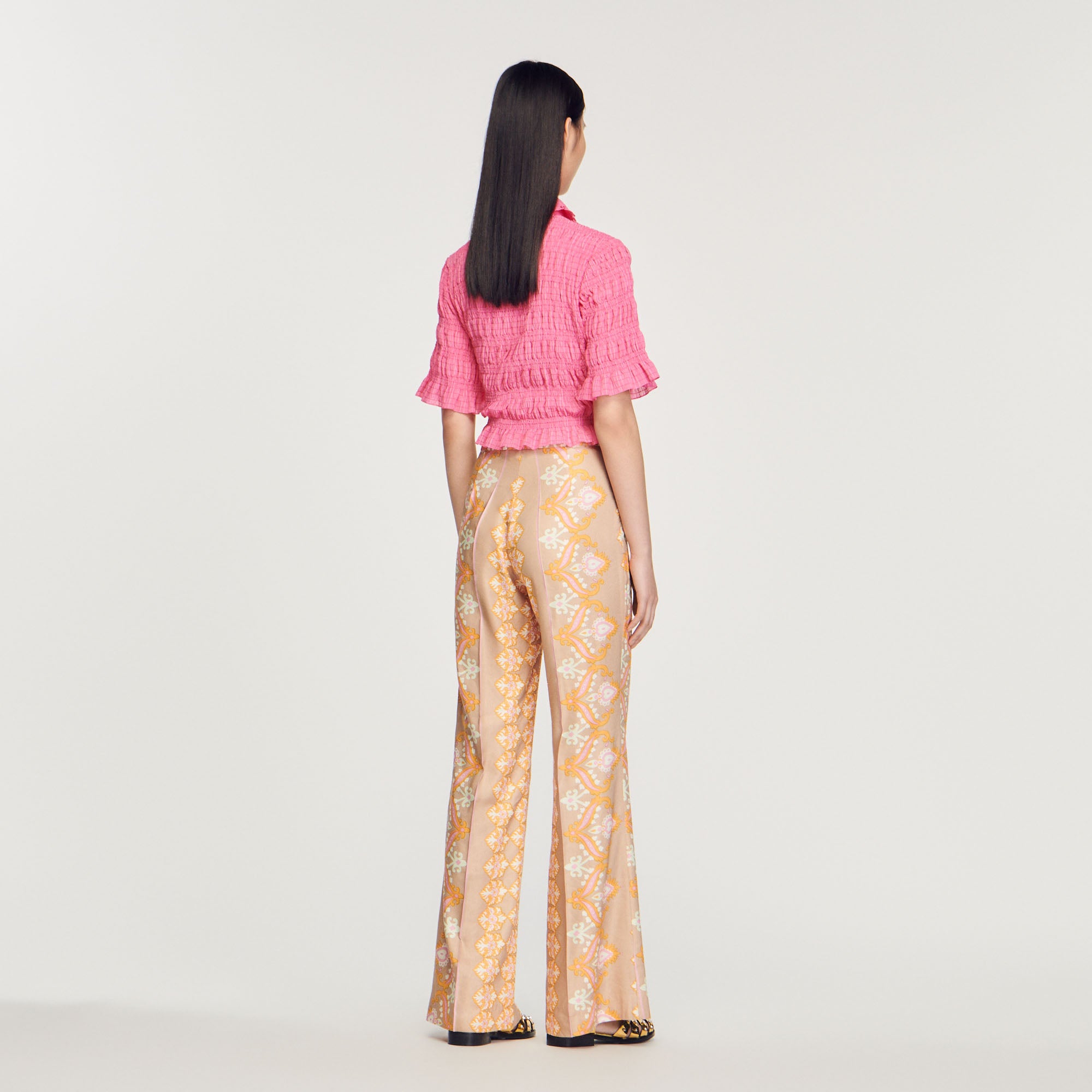 Pantalon fluide imprimé Sandro seconde main