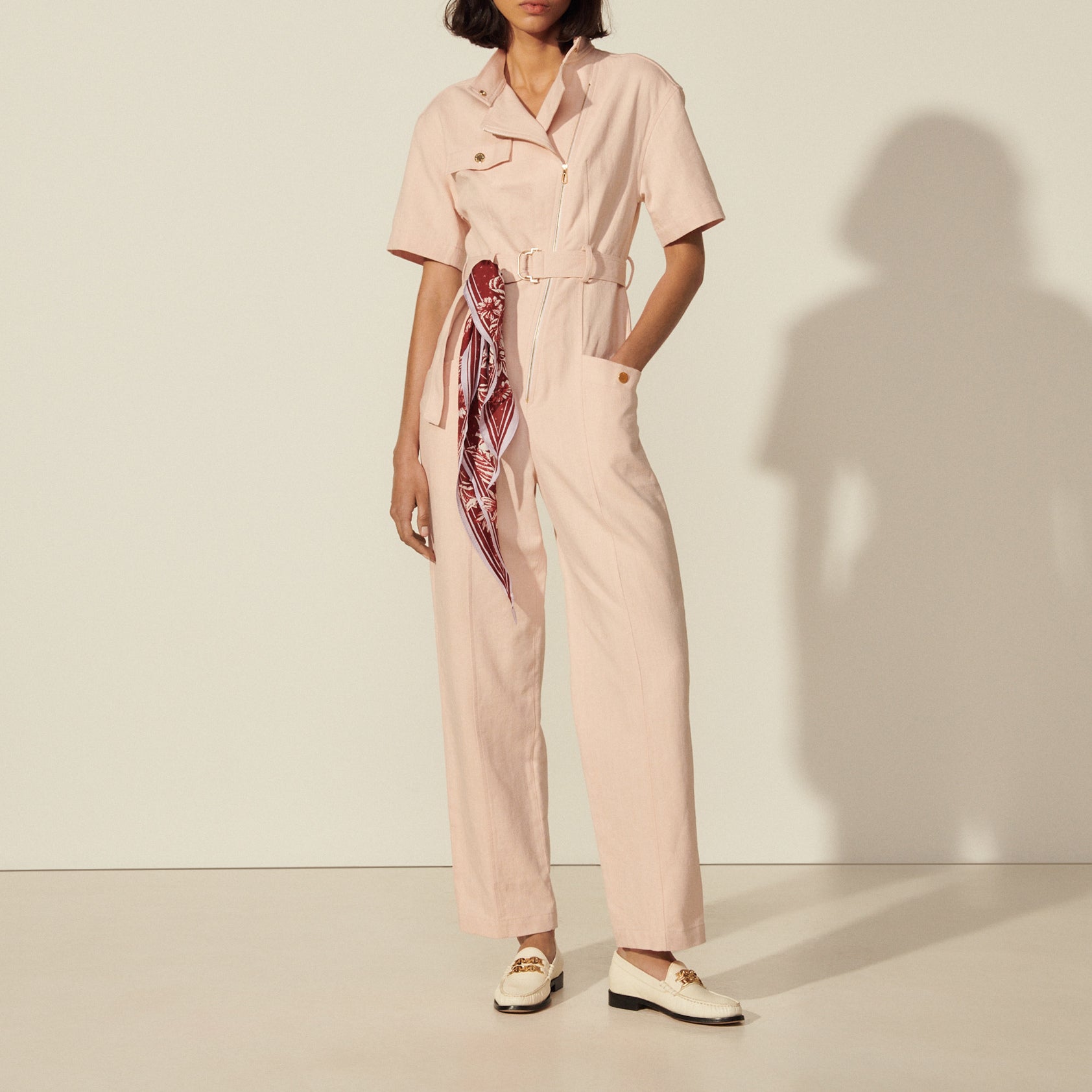 Combinaison pantalon en toile sergé Sandro seconde main