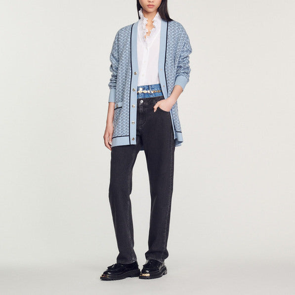 Cardicoat oversized imprimé Sandro seconde main