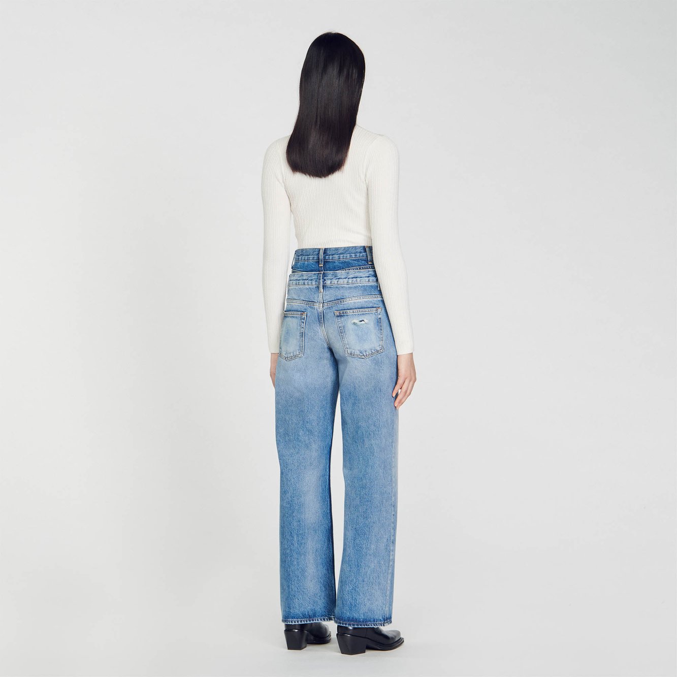 Jean à double ceinture Sandro seconde main