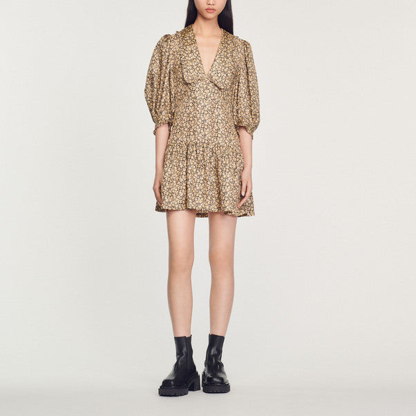 Robe fluide imprimée Sandro seconde main