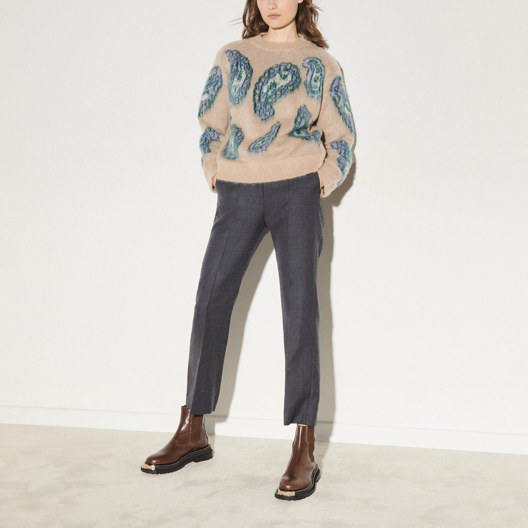 Pull en mohair à motif Sandro seconde main