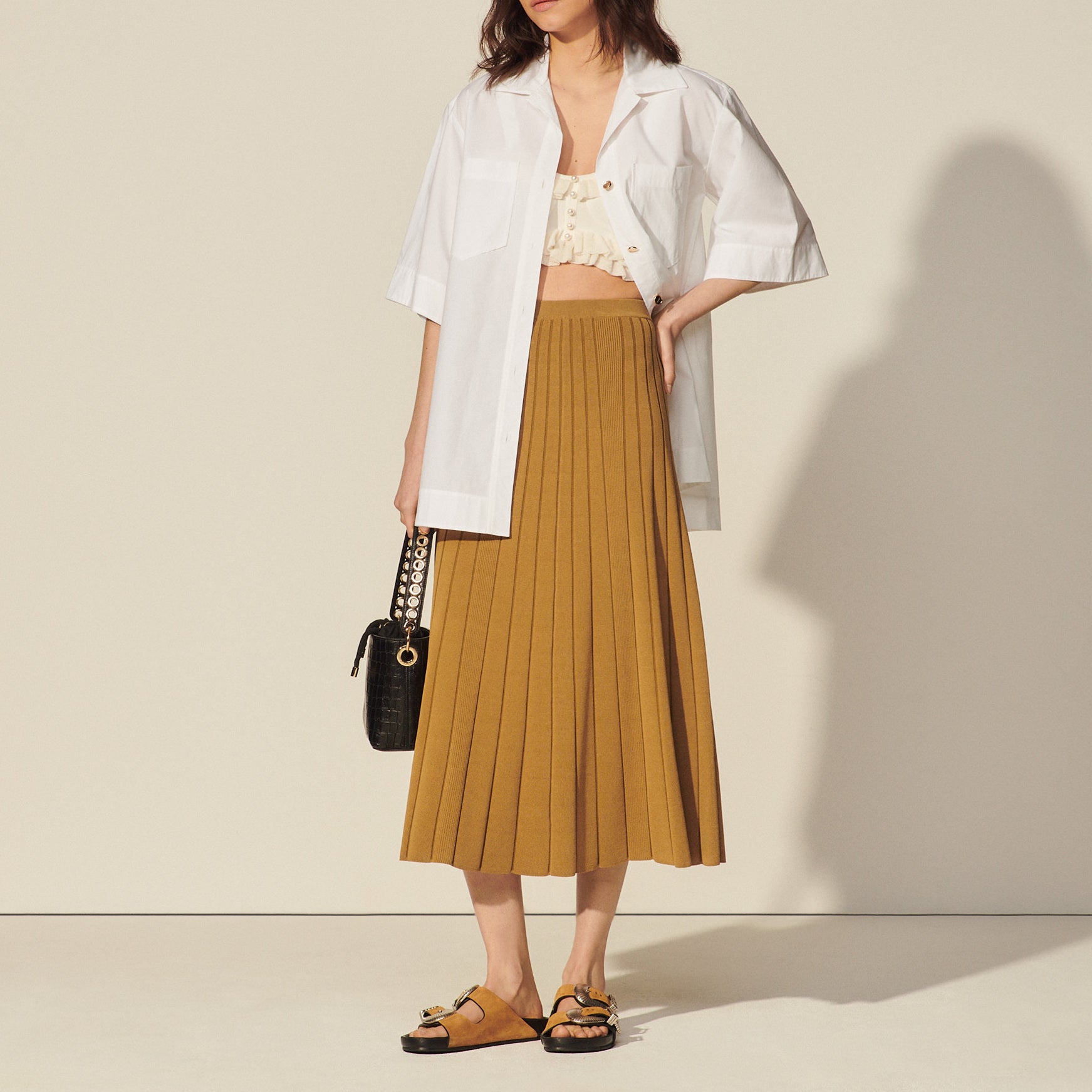 Jupe midi en Maille Sandro seconde main