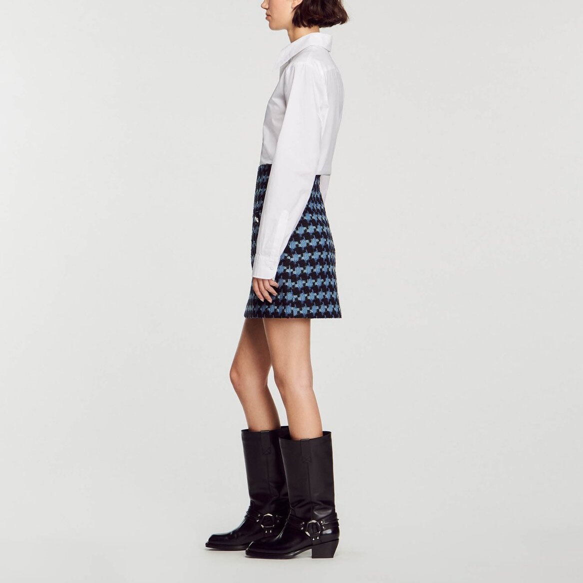 Jupe courte en tweed Sandro seconde main