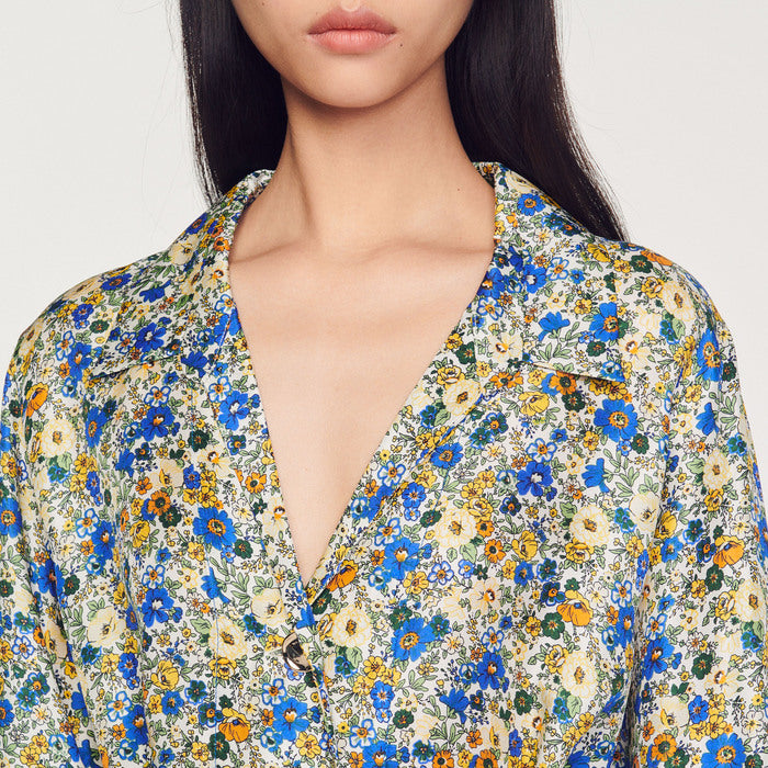 Robe courte imprimé Blossom Sandro seconde main