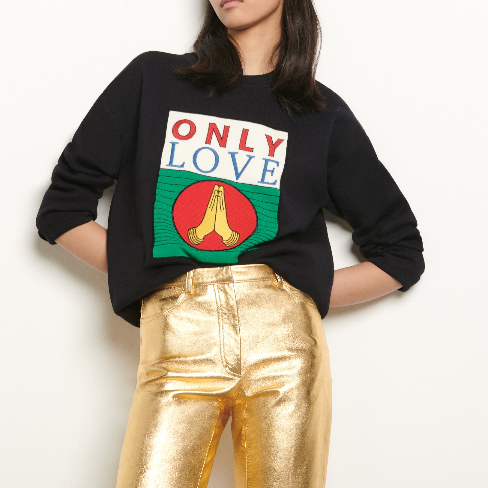 Pull avec patch appliqué Sandro seconde main