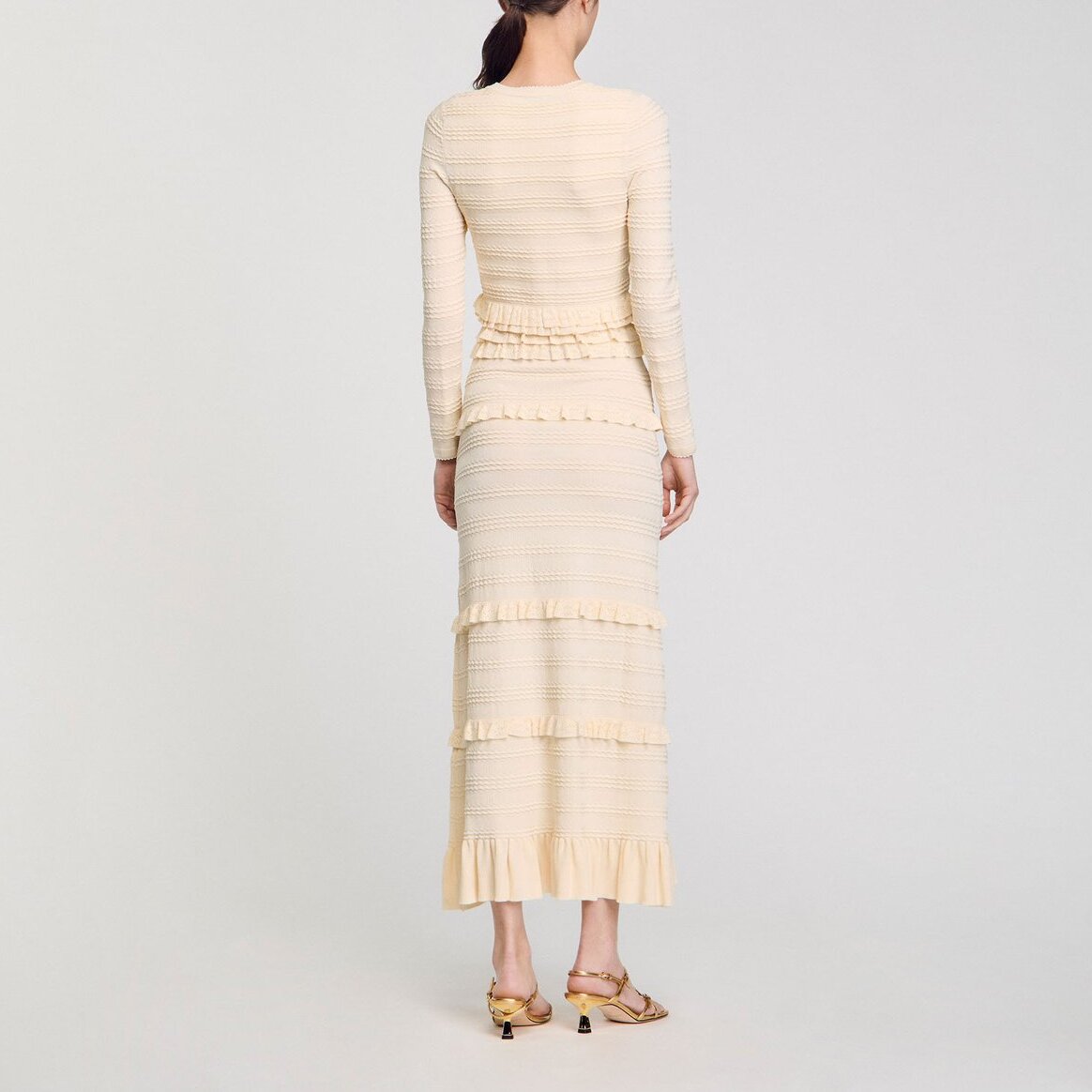 Cardigan à volants Sandro seconde main