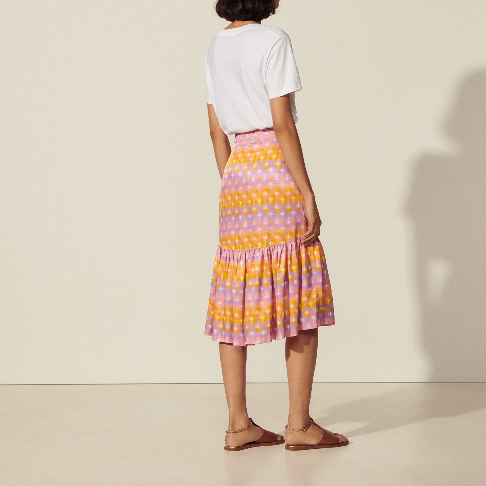 Jupe longue imprimée Sandro seconde main