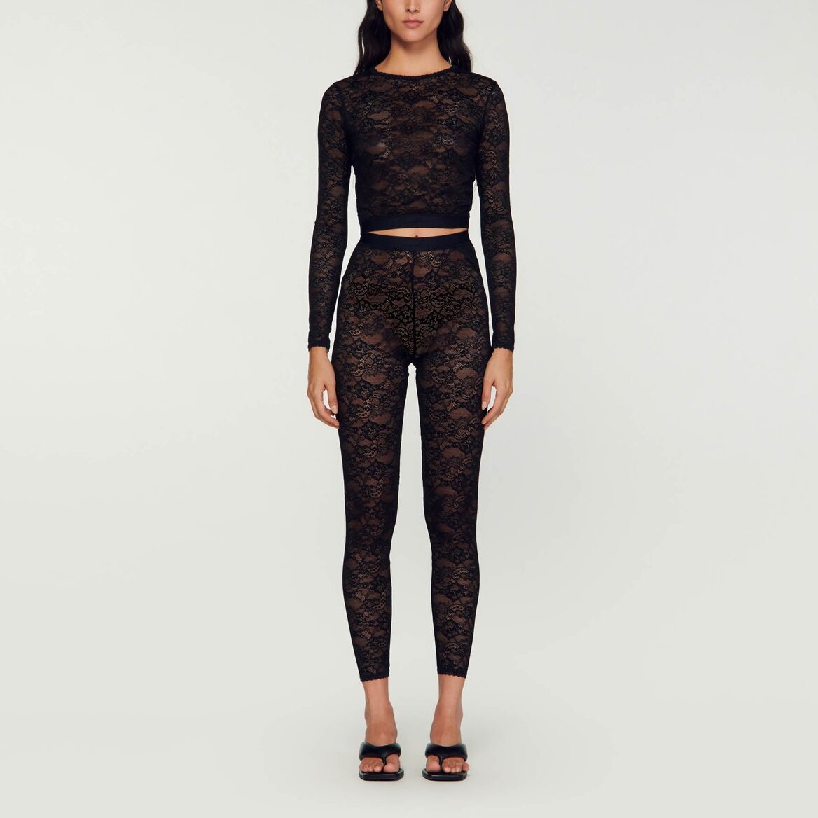 Legging en dentelle Sandro seconde main