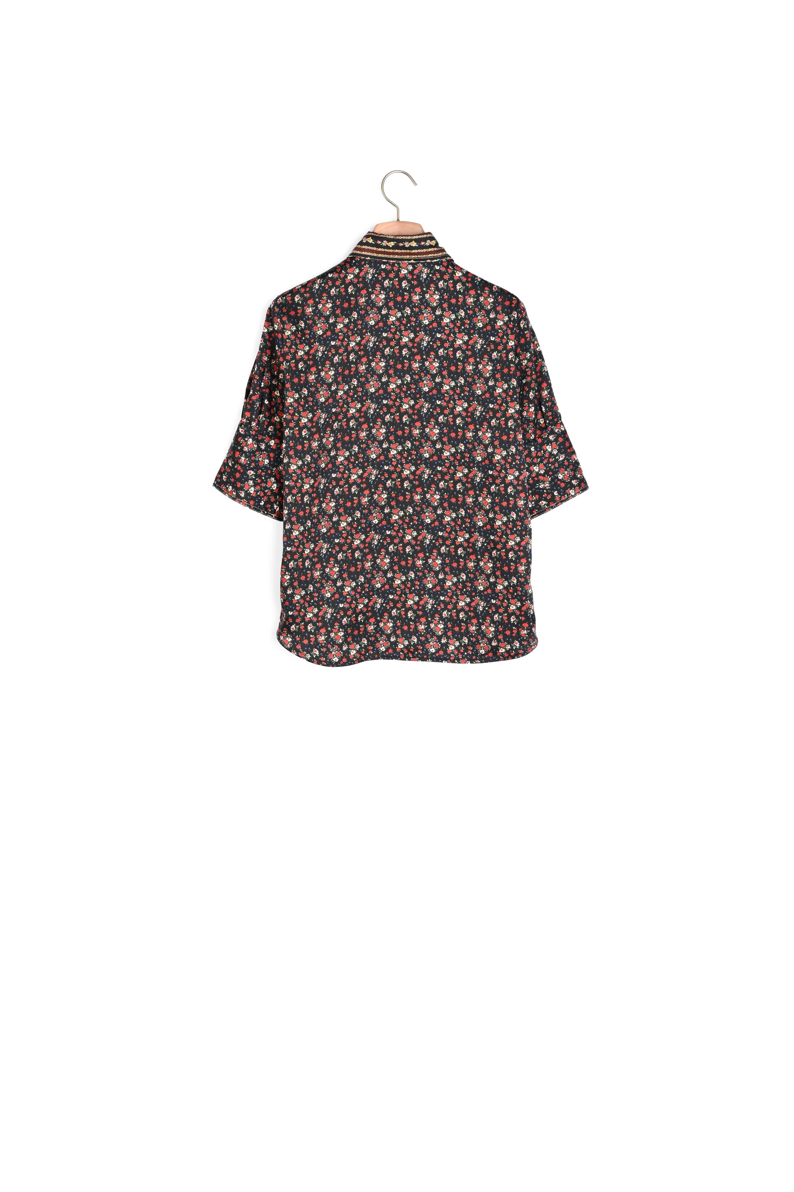 Chemise fleurie à manches courtes Sandro seconde main