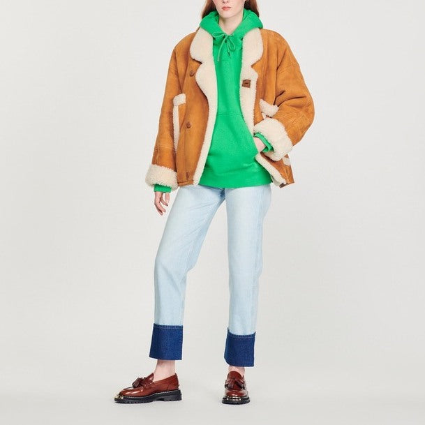 Sweat hoodie brodé Homme Sandro seconde main