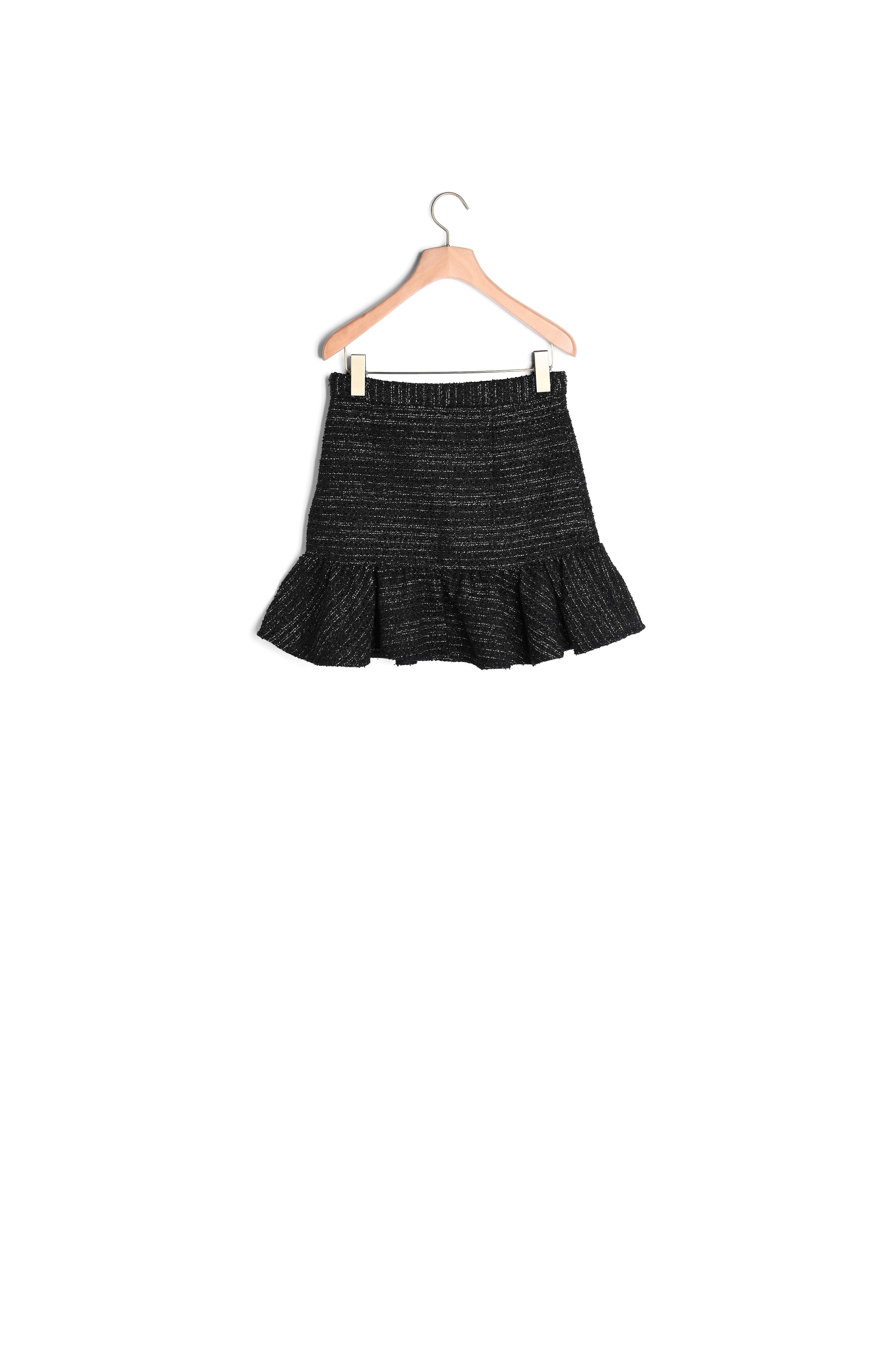 Jupe courte en tweed volantée Sandro seconde main