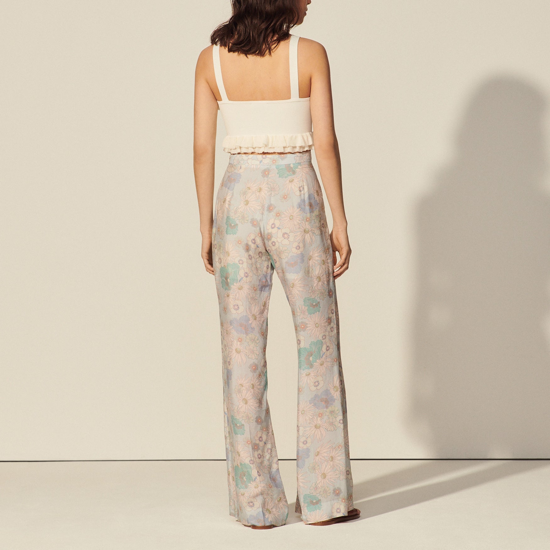 Pantalon fluide imprimé Sandro seconde main