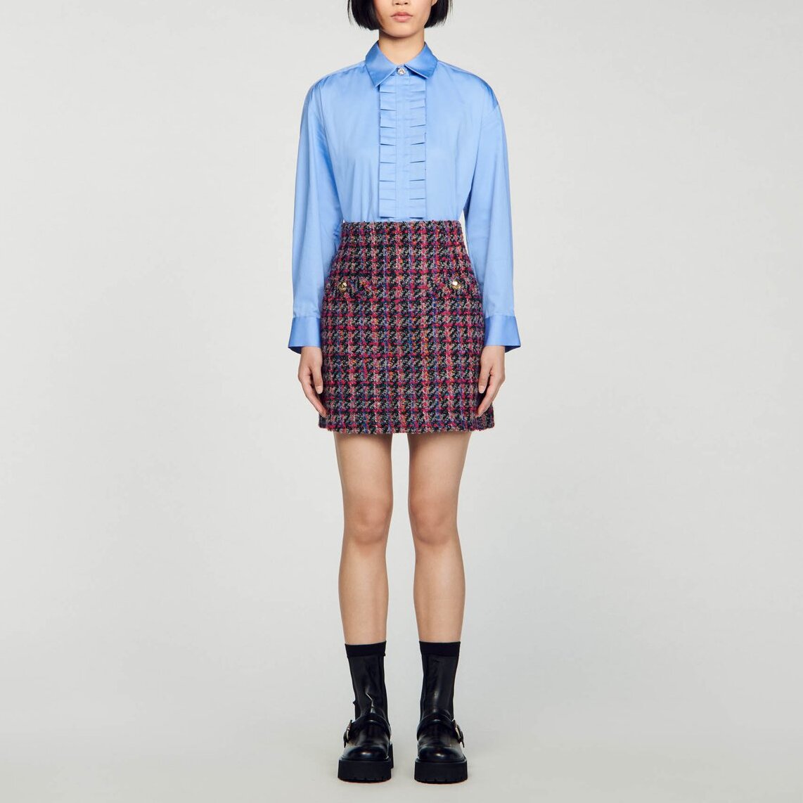 Jupe courte en tweed Sandro seconde main