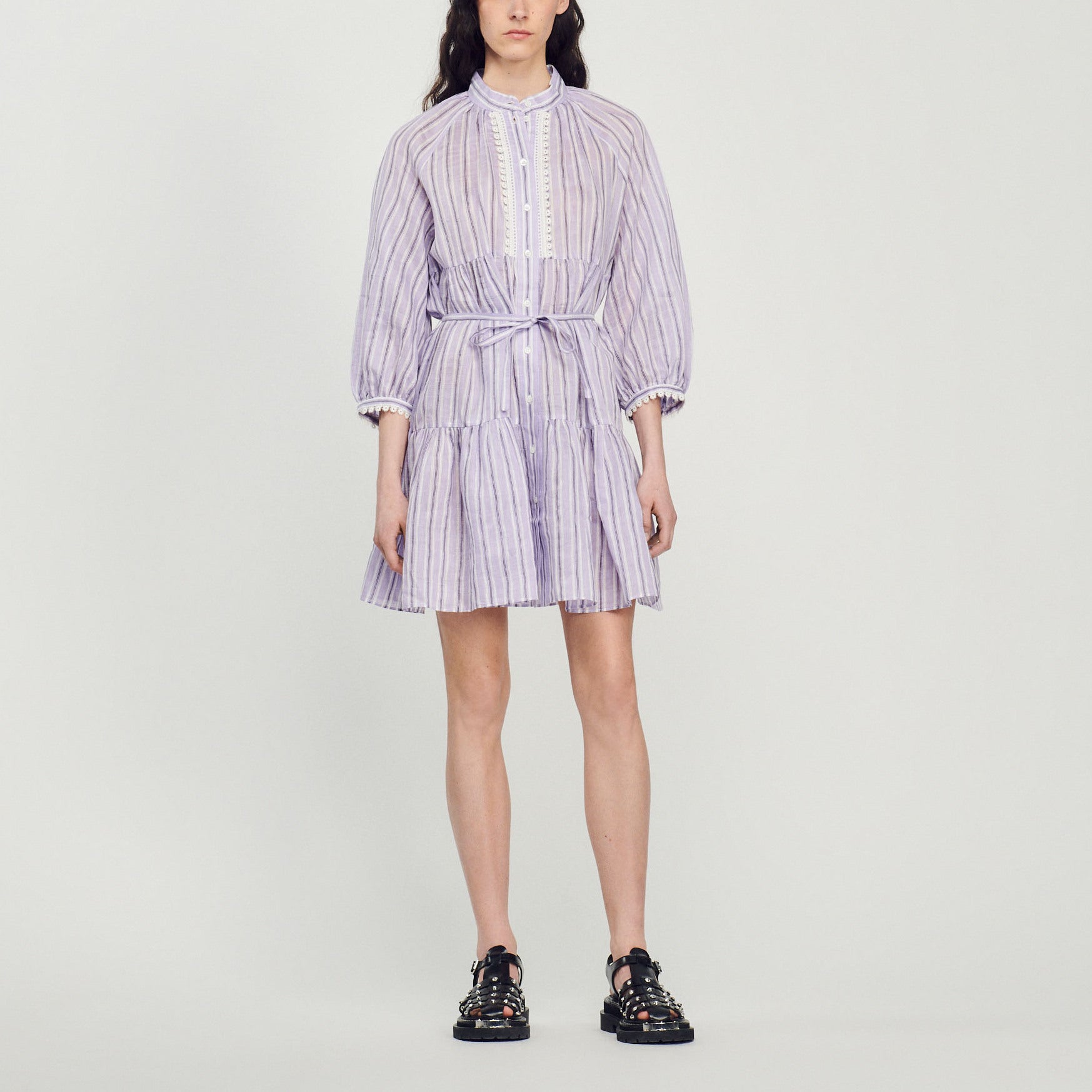 Robe courte à rayures Sandro seconde main